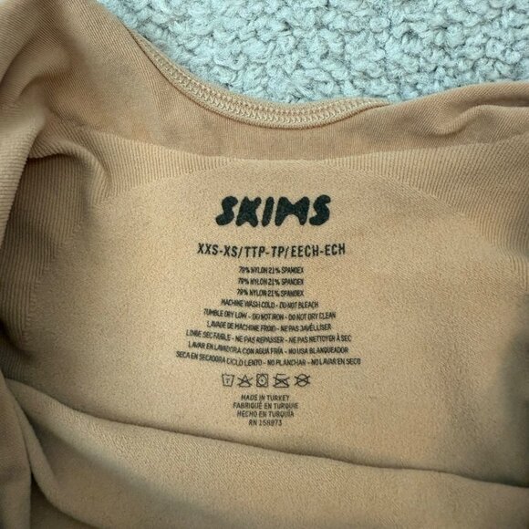 Skims Seamless Sculpt Mid-Thigh Bodysuit Womens Size XXS/XS Ochre - Picture 4 of 4